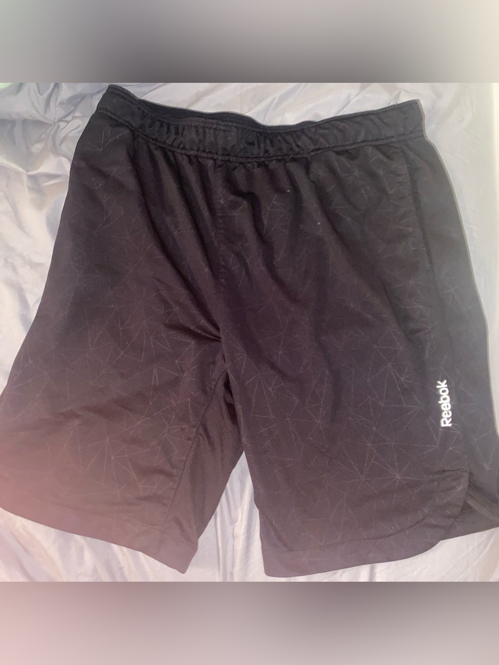 Reebok Black Football ShortsWorkout Training Performance with Branded Waistband